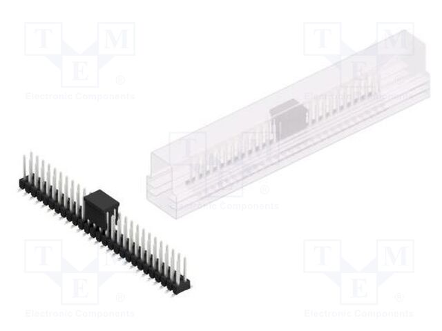 Connector: pin strips; pin header; male; PIN: 54; 2.54mm; SMT; 2x27