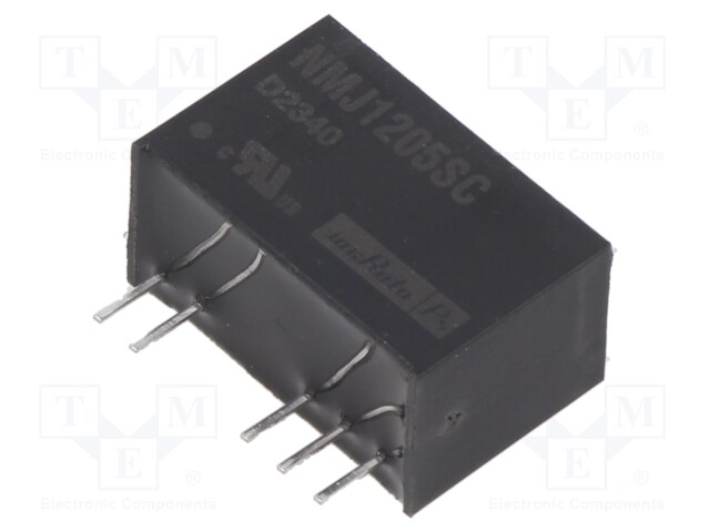 Isolated Board Mount DC/DC Converter, 5.2kV Isolation, ITE, 2 Output, 1 W, 5 V, 100 mA, -5 V