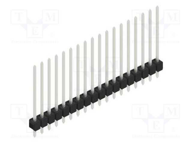 Connector: pin strips; pin header; male; PIN: 18; 2.54mm; THT; 1x18