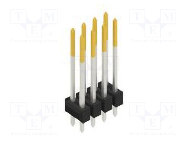 Connector: pin strips; pin header; male; PIN: 8; 2.54mm; THT; 2x4