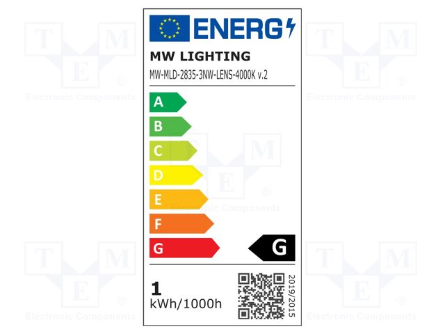 LED; white; 4000K; 720mW; 60lm; IP67; 160°; No.of diodes: 3; -25÷55°C