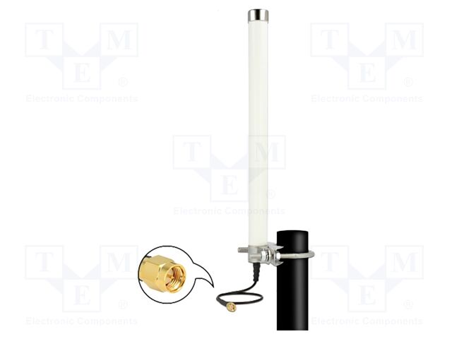 Antenna; Bluetooth,GSM,LTE,UMTS,WiFi,external; white; SMA; male