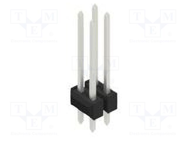 Connector: pin strips; pin header; male; PIN: 4; 2.54mm; THT; 2x2