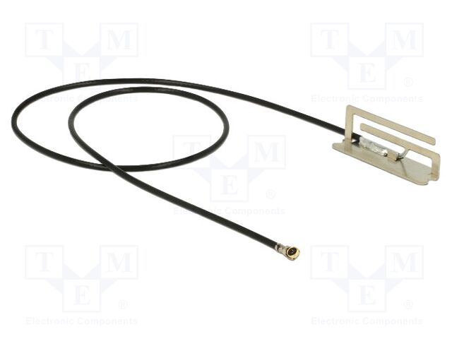 Antenna; inner,WiFi; black; IPEX MHF 4L; male; 50Ω; 250mm; 1.6dBi