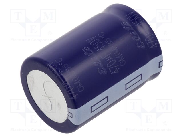 Capacitor: electrolytic; SNAP-IN; 470uF; 450VDC; Ø30x40mm; ±20%