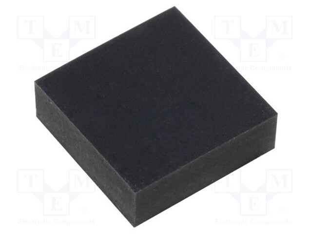Self-adhesive foot; black; rubber; Y: 10mm; X: 10mm; Z: 3.5mm