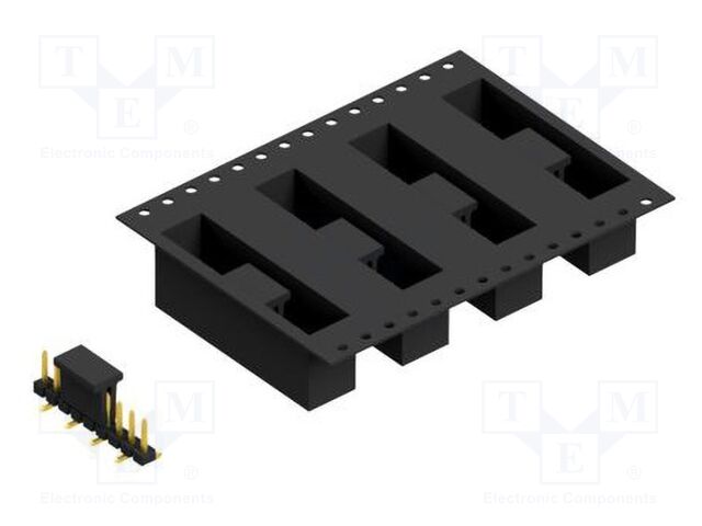 Connector: pin strips; pin header; male; PIN: 9; 2.54mm; SMT; 1x9