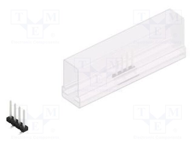 Connector: pin strips; pin header; male; PIN: 4; 2mm; SMT; 1x4; 100V