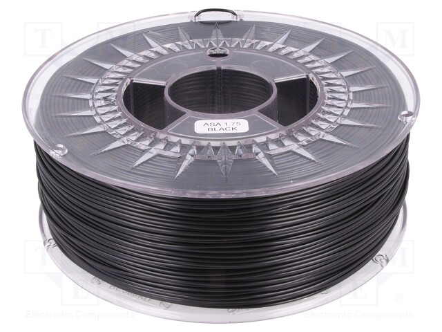 Filament: ASA; 1.75mm; black; Printing temp: 230÷240°C; 1kg