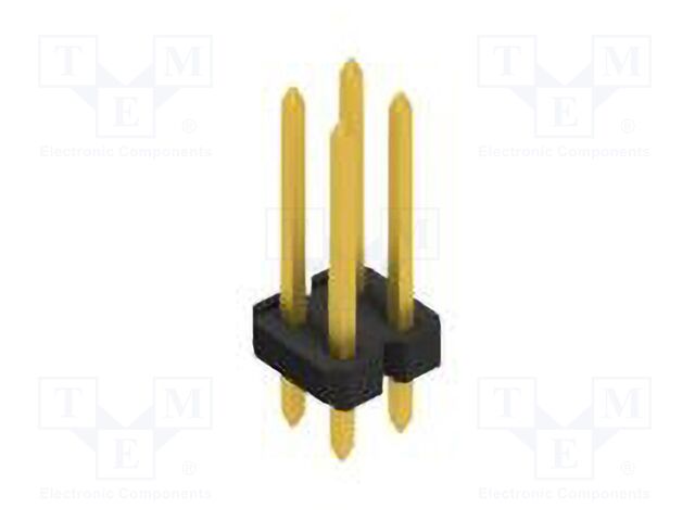 Connector: pin strips; pin header; male; PIN: 4; 2.54mm; THT; 2x2