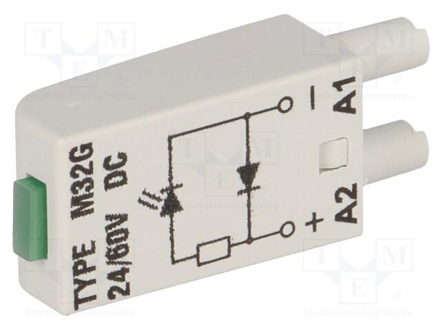 Module protecting; Mounting: socket; Indication: LED; 24/60VDC