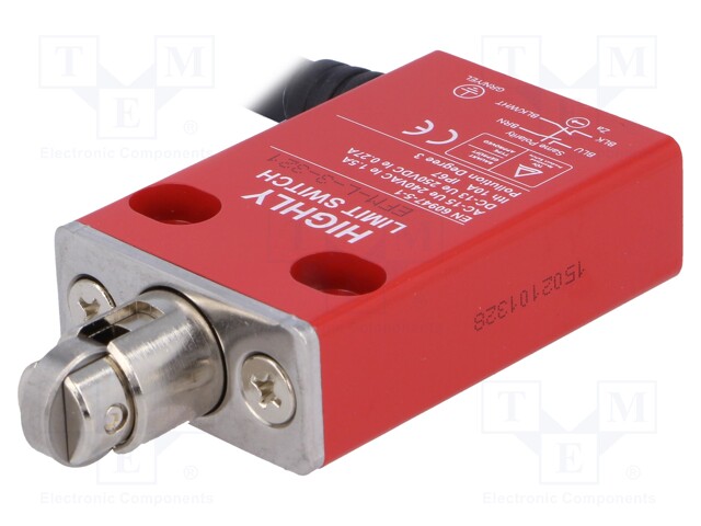 Limit switch; transversal metal roller Ø12mm; NO + NC; 5A; IP67
