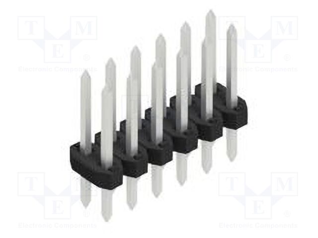 Connector: pin strips; pin header; male; PIN: 12; 2mm; THT; 2x6; 100V
