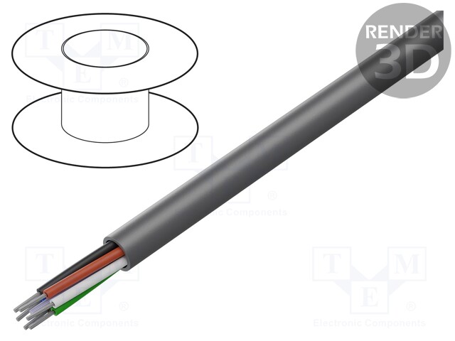 Wire; Alpha Essential C&C; 6x18AWG; unshielded; 300V; PVC; Cu