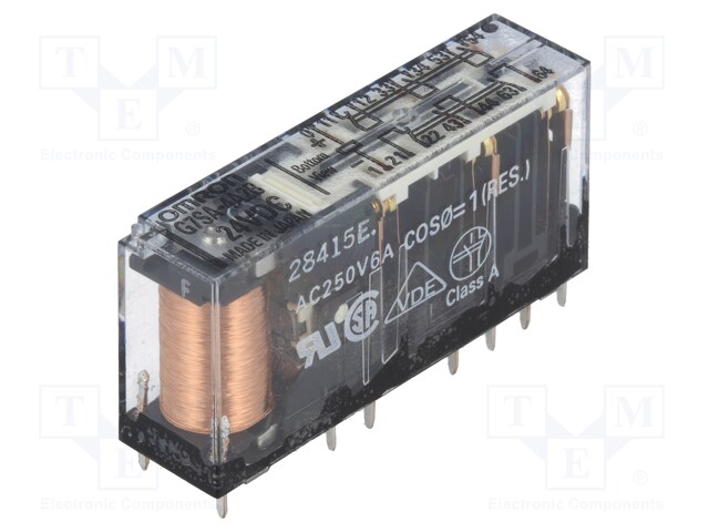 Relay: electromagnetic; SPST-NO x4 + SPST-NC x2; Ucoil: 24VDC