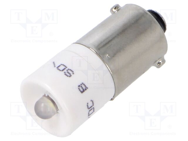 LED lamp; white; BA9S; 24VDC; 24VAC; No.of diodes: 1