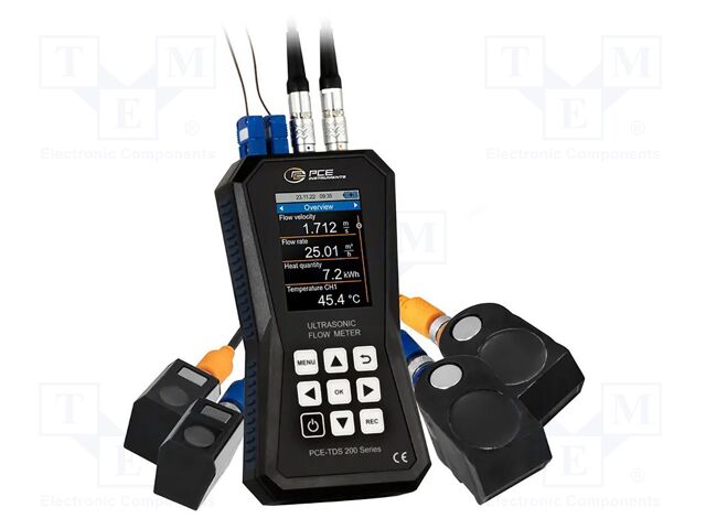 Meter: flow analyzer; colour,LCD 2,8"; ±32 m/s; USB; 1s÷12h