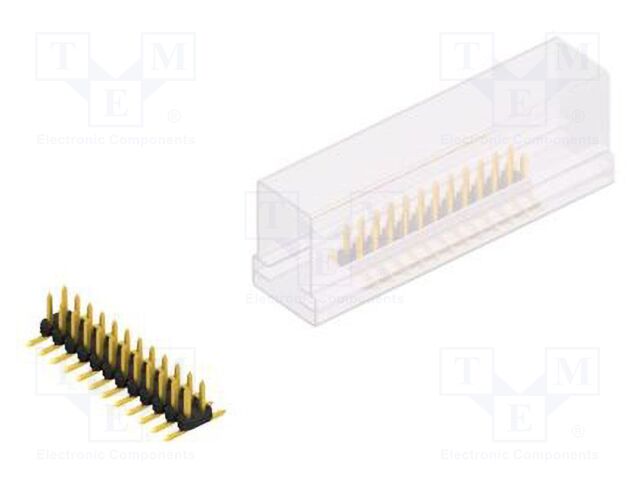 Connector: pin strips; pin header; male; PIN: 24; 2mm; SMT; 2x12