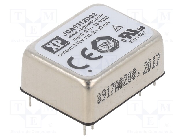 Converter: DC/DC; 3W; Uout: 12VDC; Uout2: -12VDC; Mounting: THT