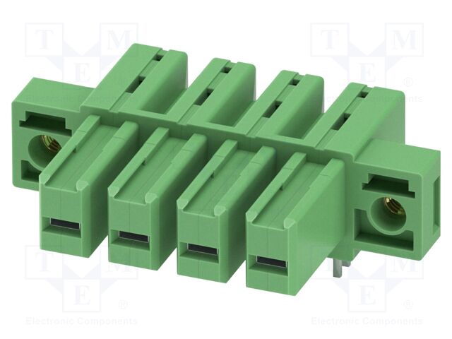 PCB headers, nominal cross section: 6 mm?, color: green, nom