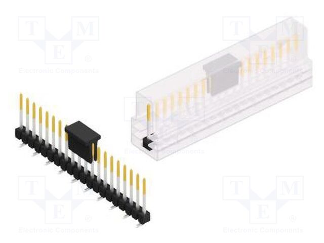 Connector: pin strips; pin header; male; PIN: 20; 2.54mm; SMT; 1x20