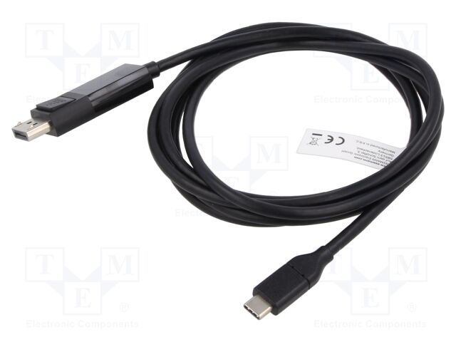 Adapter; DisplayPort 1.4,bidirectional; 2m; black