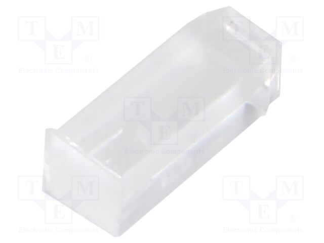 Fiber for LED; square; 3.4x3.4mm; Front: flat; straight