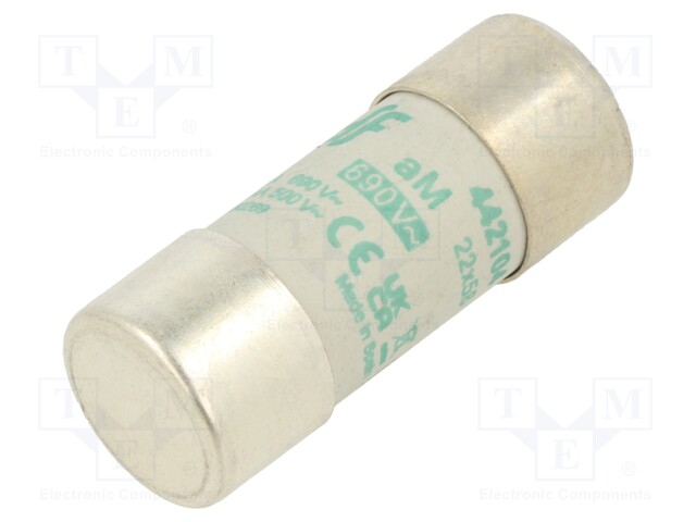 Fuse: fuse; aM; 4A; 690VAC; ceramic,cylindrical,industrial