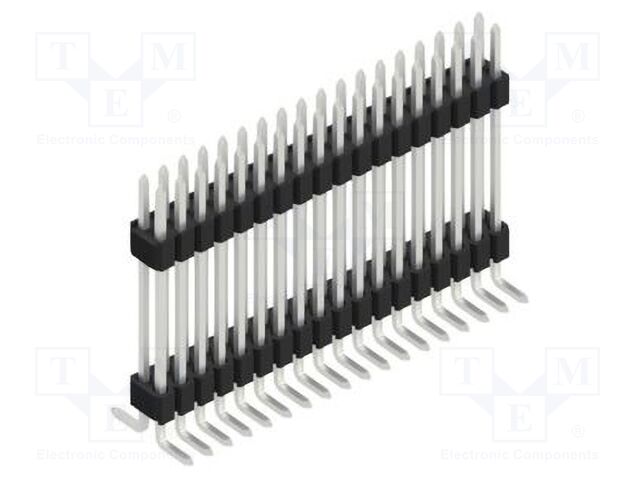 Connector: pin strips; pin header; male; PIN: 36; 1.27mm; SMT; 2x18
