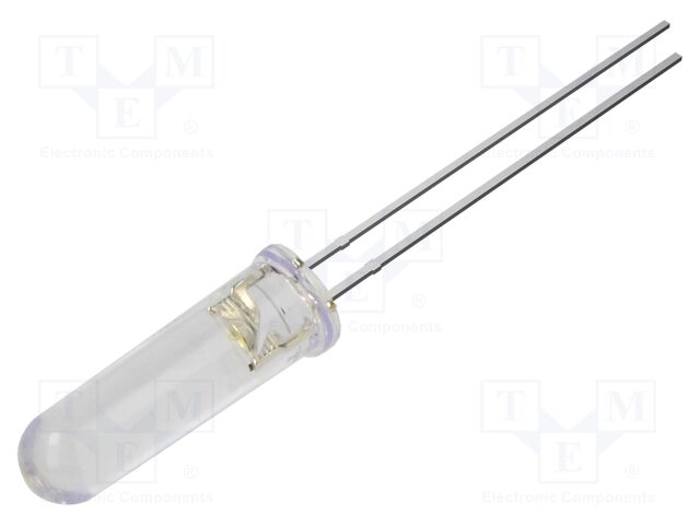 LED; white cold; 5mm; 4200mcd; 60°; Front: convex; 5VDC; cylindrical
