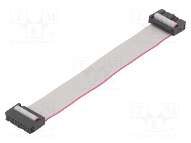 Ribbon cable with IDC connectors; 16x28AWG; Cable ph: 1.27mm