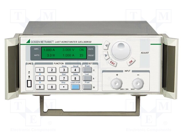 Electronic load; 0Ć·30A; 300W; 215x100x280mm; Display: LCD; 350VDC