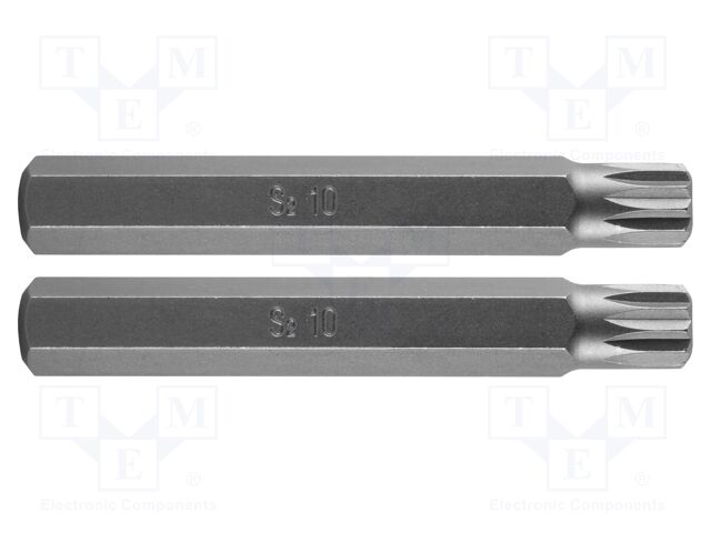 Screwdriver bit; spline (12-angles); XZN M10; Overall len: 75mm
