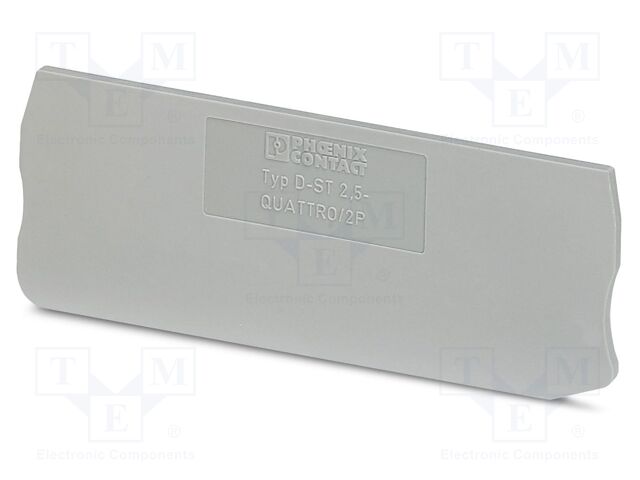 End piece; L: 36.5mm; W: 2.2mm; H: 81mm; Body: grey