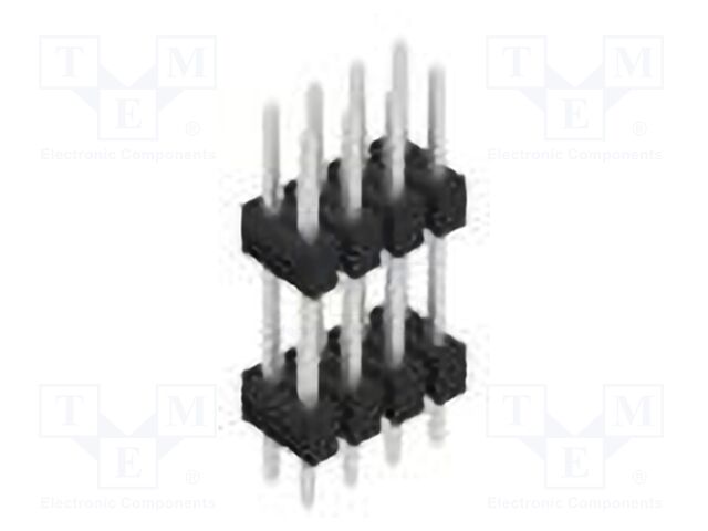 Connector: pin strips; pin header; male; PIN: 8; 2.54mm; THT; 2x4