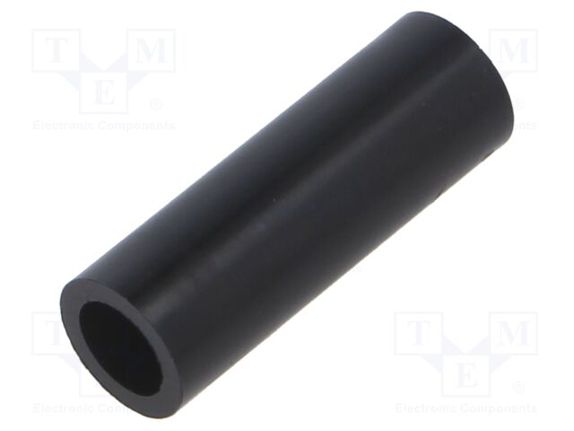 Spacer sleeve; cylindrical; polyamide; L: 35mm; Øout: 12mm; black