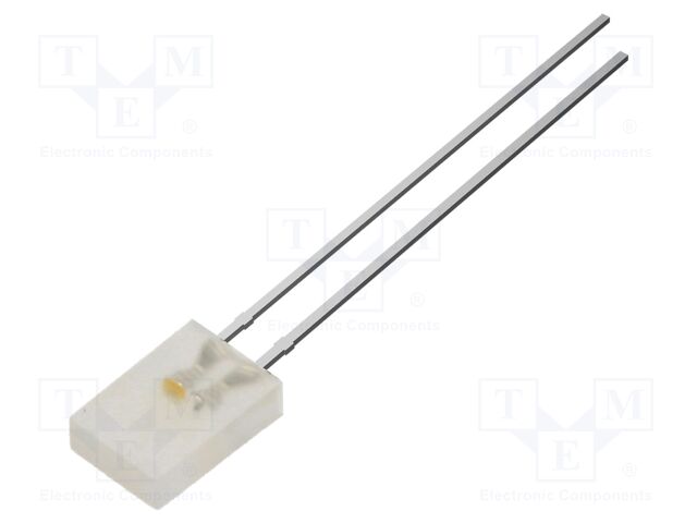 LED; white warm,red; rectangular; 2x5x7mm; bipolar; 330mcd; 120°
