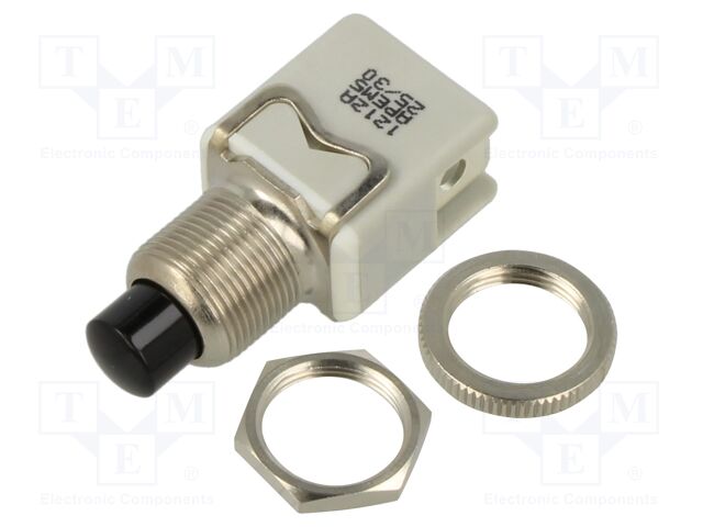 Switch: push-button; Pos: 2; SPST-NC; 4A/250VAC; 4A/24VDC; ON-(OFF)