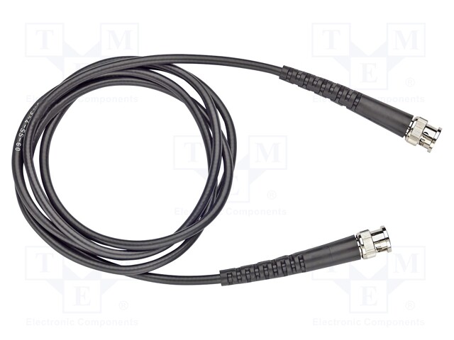 Test lead; 60VDC; 30VAC; BNC male plug- BNC male plug; black