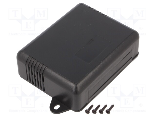 Enclosure: multipurpose; X: 90mm; Y: 115mm; Z: 37mm; ABS; black; IP40