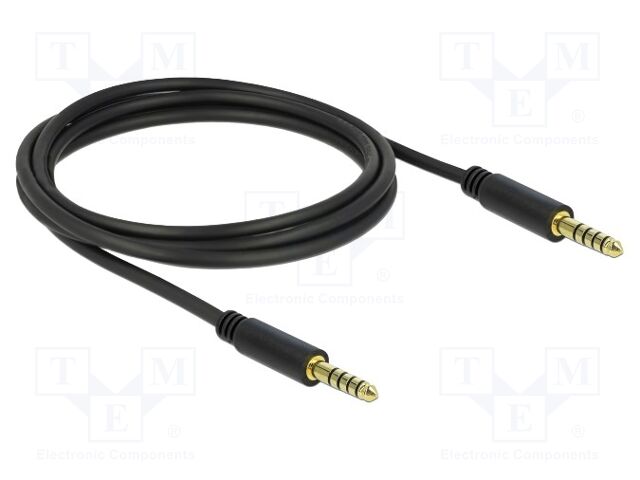 Cable; Jack 4.4mm 5pin plug,both sides; 2m; Plating: gold-plated