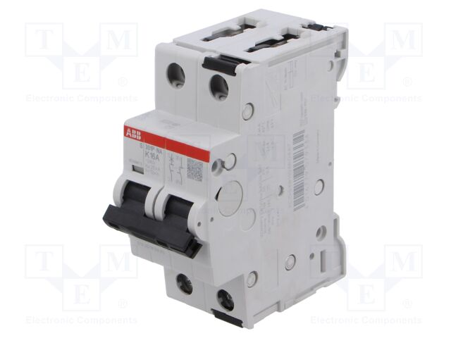 Circuit breaker; 240VAC; Inom: 16A; Poles: 1+N; Charact: K; 25kA