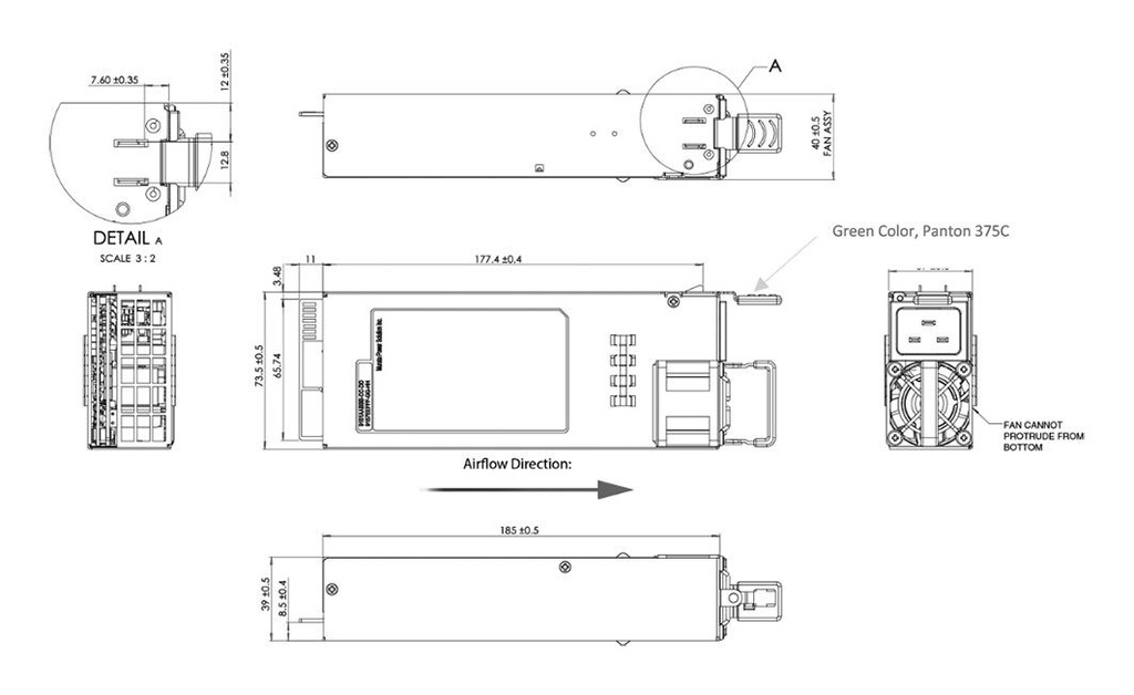 Power supply: switched-mode; for building in; 2.7kW; 12VDC; 225A