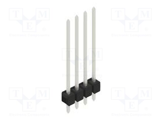 Connector: pin strips; pin header; male; PIN: 4; 2.54mm; THT; 1x4