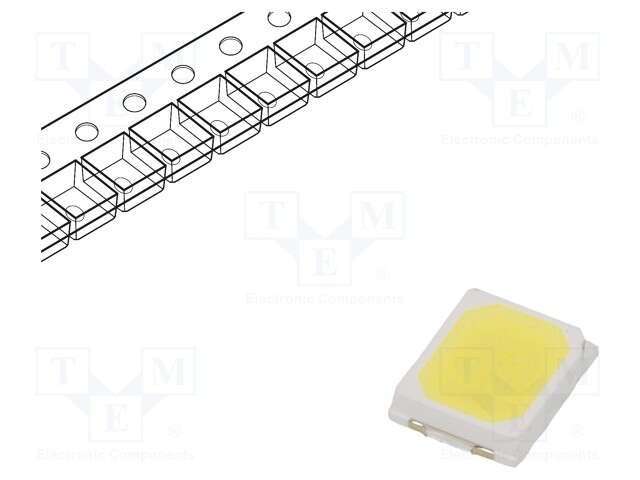 LED; SMD; 2835; white; 24÷26lm; 5700-6000(typ)-6500K; 120°; 60mA
