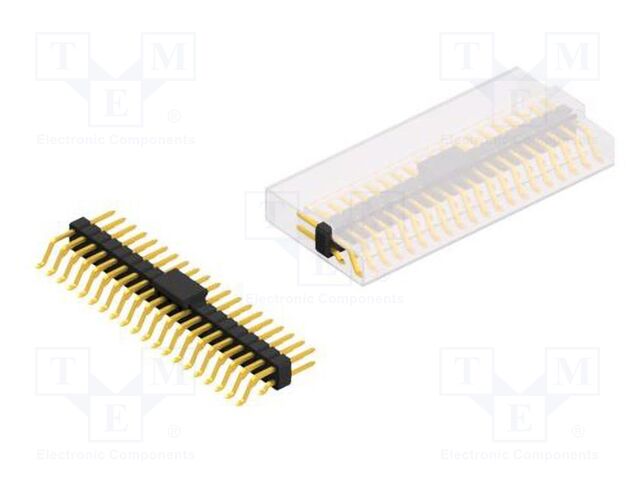 Connector: pin strips; pin header; male; PIN: 40; 2.54mm; SMT; 2x20
