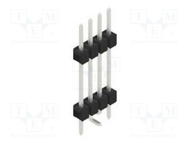Connector: pin strips; pin header; male; PIN: 4; 2.54mm; SMT; 1x4