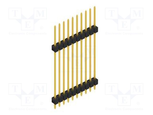 Connector: pin strips; pin header; male; PIN: 10; 2.54mm; THT; 1x10