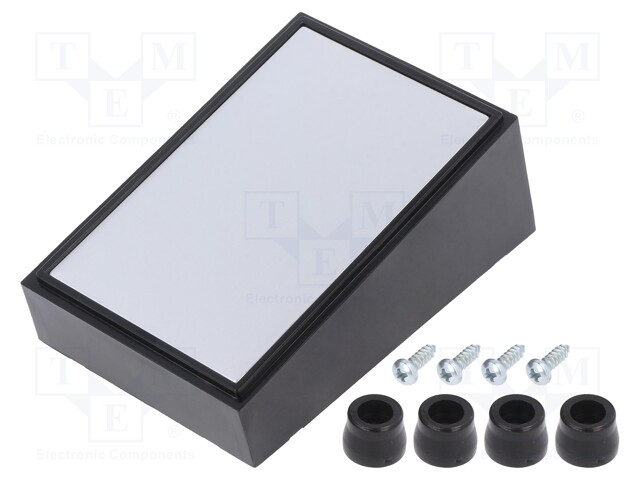 Enclosure: desktop; PULT-10; X: 56mm; Y: 85mm; Z: 36mm; ABS; black