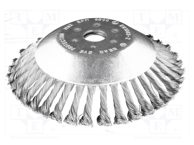 Tool accessories: brush; steel; Ø: 200mm; Holder: assembly hole